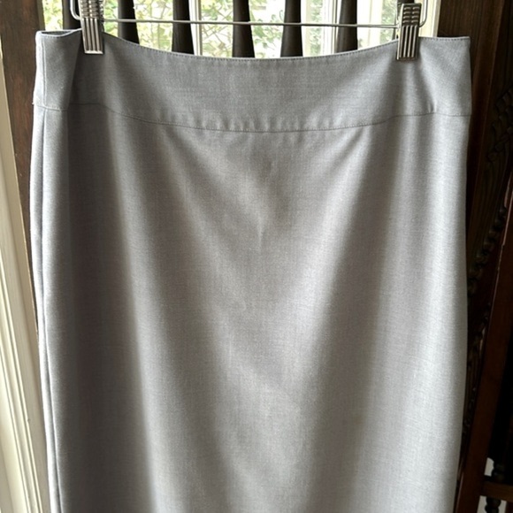 Gray Maxi Skirt Size 10 Long Size Zip Workwear - Picture 2 of 8